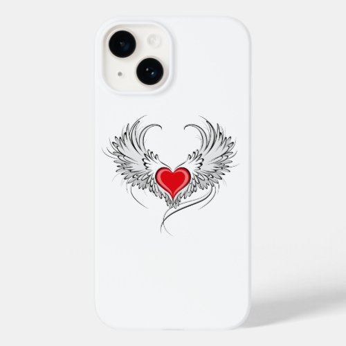 Red Angel Heart with wings Case_Mate iPhone 14 Case