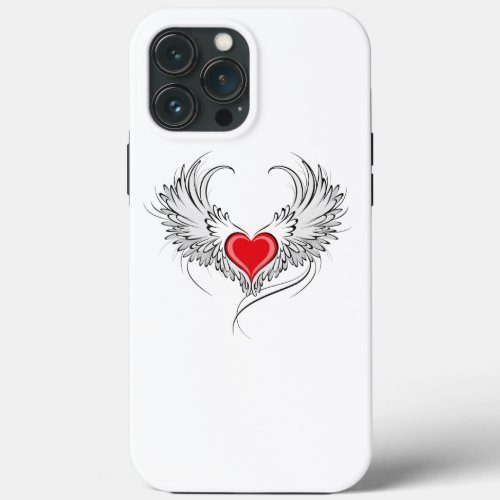 Red Angel Heart with wings iPhone 13 Pro Max Case