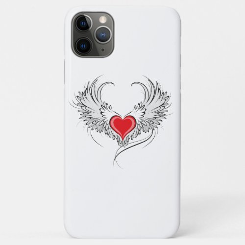 Red Angel Heart with wings iPhone 11 Pro Max Case