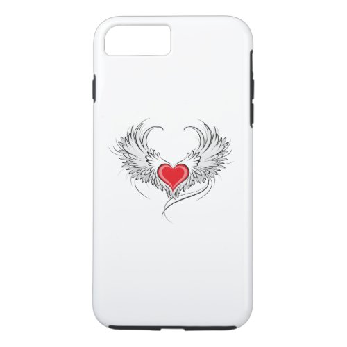 Red Angel Heart with wings iPhone 8 Plus7 Plus Case