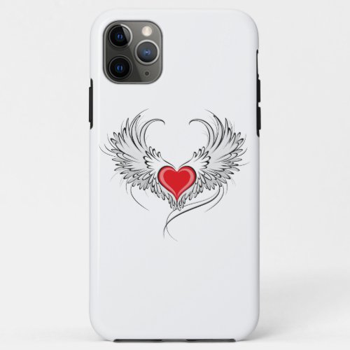 Red Angel Heart with wings iPhone 11 Pro Max Case