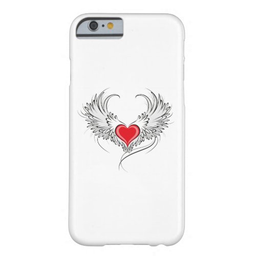 Red Angel Heart with wings Barely There iPhone 6 Case