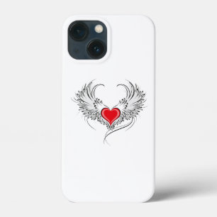 Red Angel Heart with wings iPhone 13 Mini Case