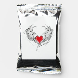 Red Angel Heart with wings Coffee Drink Mix