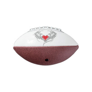 Red Angel Heart with wings Football