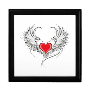 Red Angel Heart with wings Gift Box