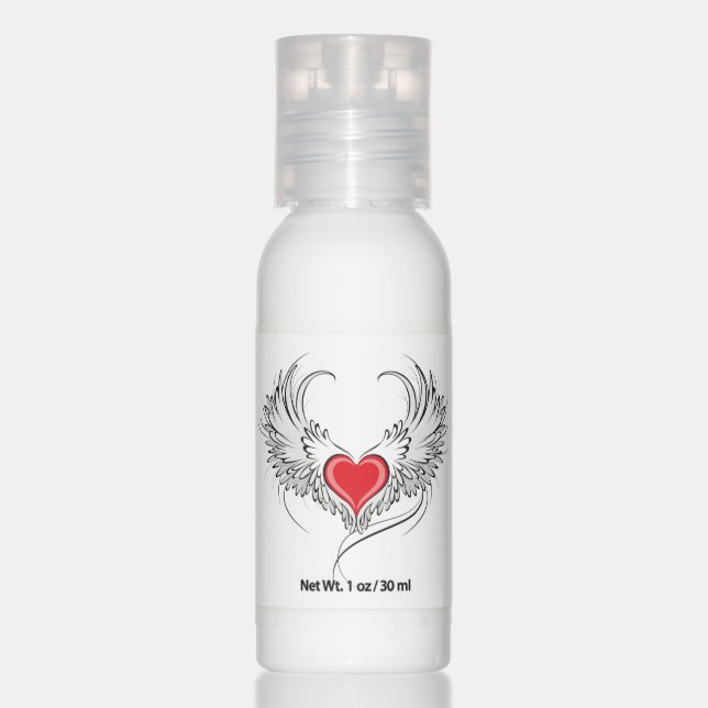 Red Angel Heart with wings Hand Lotion (Front)
