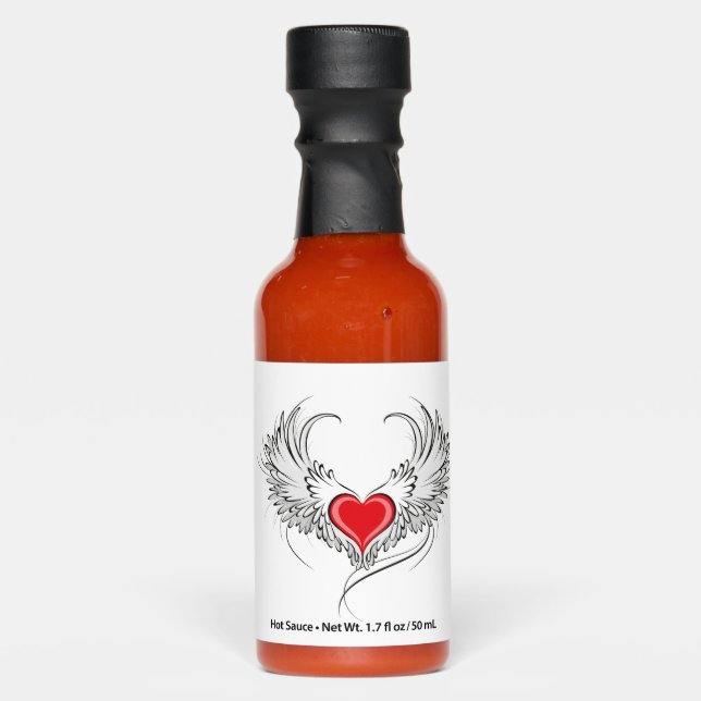 Red Angel Heart with wings Hot Sauces (Front)