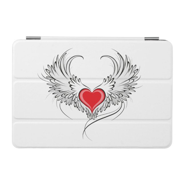 Red Angel Heart with wings iPad Mini Cover (Horizontal)