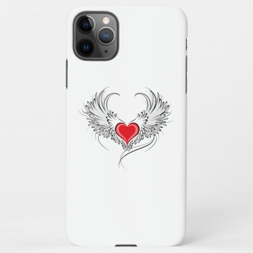 Red Angel Heart with wings iPhone 11Pro Max Case