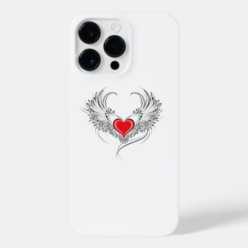 Red Angel Heart with wings iPhone 14 Pro Max Case
