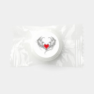 Red Angel Heart with wings Life Saver® Mints