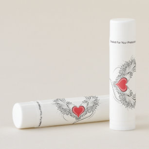 Red Angel Heart with wings Lip Balm