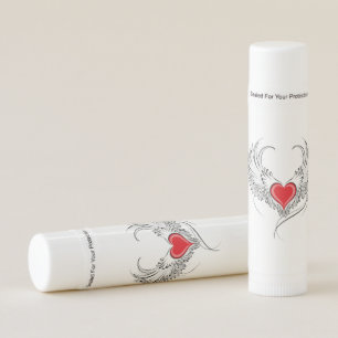 Red Angel Heart with wings Lip Balm