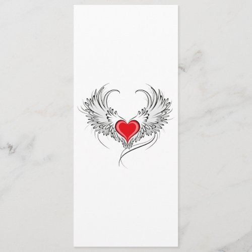 Red Angel Heart with wings Menu