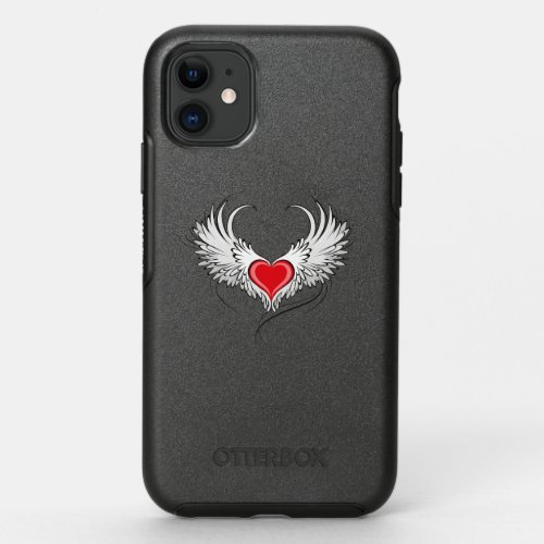 Red Angel Heart with wings OtterBox Symmetry iPhone 11 Case