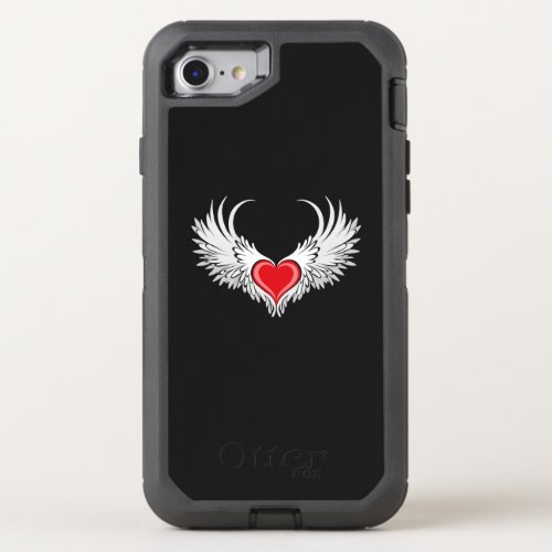 Red Angel Heart with wings OtterBox Defender iPhone SE87 Case