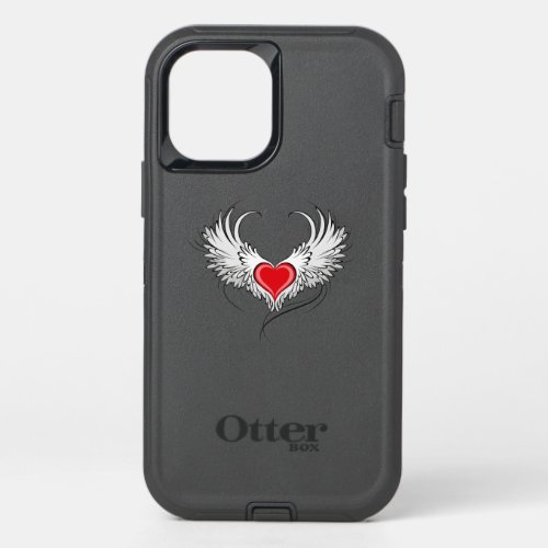 Red Angel Heart with wings OtterBox Defender iPhone 12 Pro Case