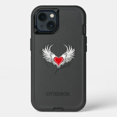 Red Angel Heart with wings iPhone 13 Case