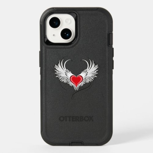 Red Angel Heart with wings OtterBox iPhone 14 Case