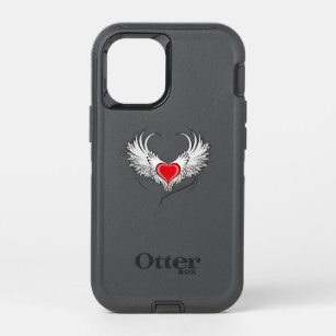 Red Angel Heart with wings OtterBox Defender iPhone 12 Mini Case