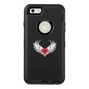 Red Angel Heart with wings OtterBox Defender iPhone Case