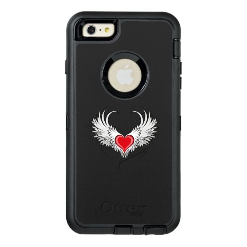 Red Angel Heart with wings OtterBox Defender iPhone Case
