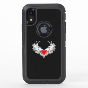 Red Angel Heart with wings OtterBox Defender iPhone XR Case