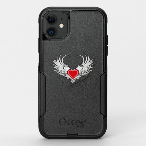 Red Angel Heart with wings OtterBox Commuter iPhone 11 Case