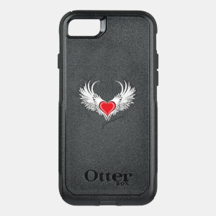 Red Angel Heart with wings OtterBox Commuter iPhone SE/8/7 Case