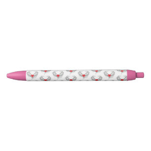 Red Angel Heart with wings Pen