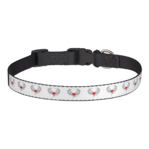 Red Angel Heart with wings Pet Collar