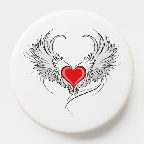 Red Angel Heart with wings PopSocket