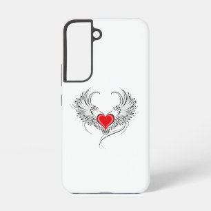 Red Angel Heart with wings Samsung Galaxy S22 Case