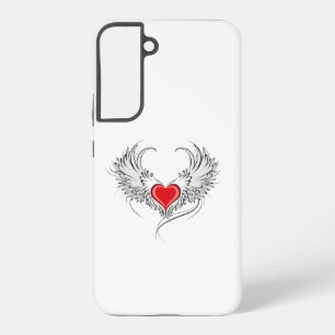 Red Angel Heart with wings Samsung Galaxy S22+ Case