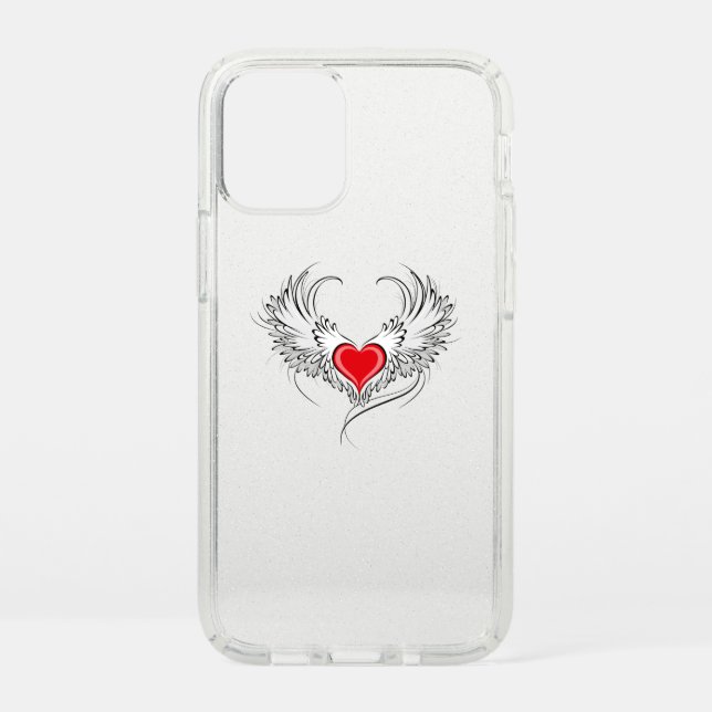 Red Angel Heart with wings Speck iPhone 12 Mini Case (Front)