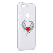 Red Angel Heart with wings Uncommon Google Pixel Case (Back/Right)