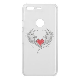 Red Angel Heart with wings Uncommon Google Pixel Case