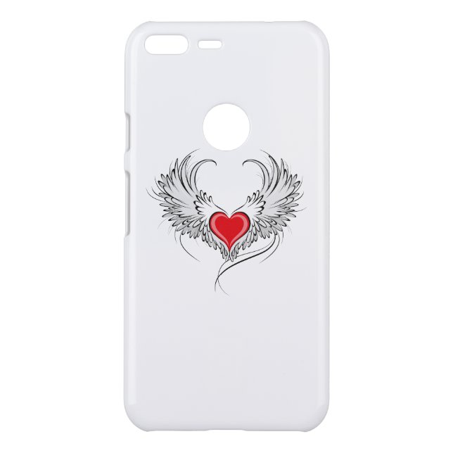 Red Angel Heart with wings Uncommon Google Pixel XL Case (Back)