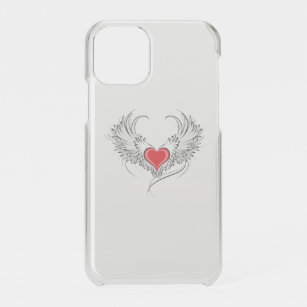 Red Angel Heart with wings iPhone 11 Pro Case