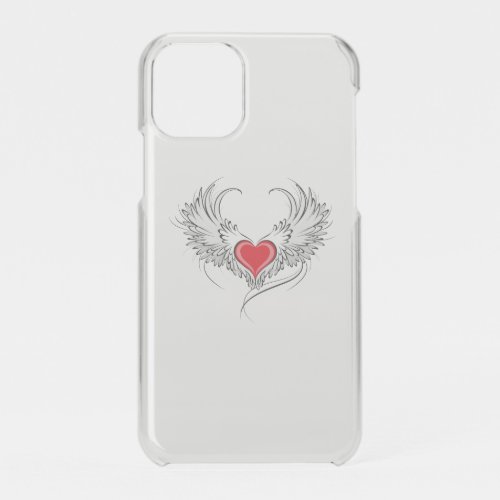 Red Angel Heart with wings iPhone 11 Pro Case