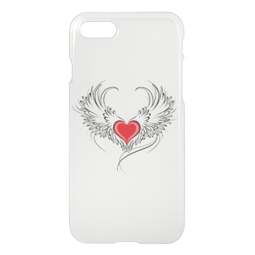 Red Angel Heart with wings iPhone SE87 Case