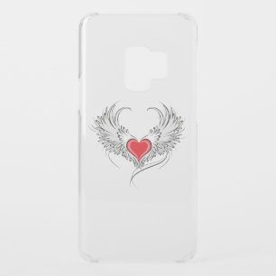 Red Angel Heart with wings Uncommon Samsung Galaxy S9 Case