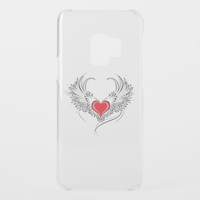 Red Angel Heart with wings Uncommon Samsung Galaxy Case (Back)