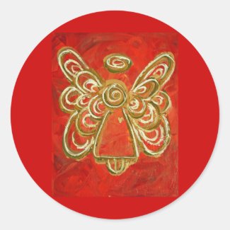 Red Angel Sticker