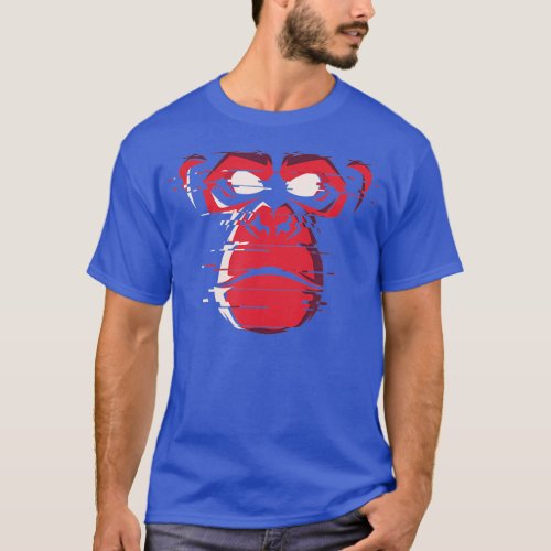 Red Angry Gorilla Ape Monkey Chimp T_Shirt