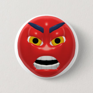 red angry pinback button