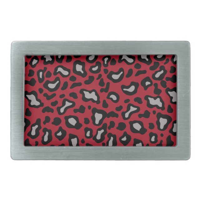 Red Animal Print Belt Buckle Gift (Front)