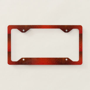Red Animal Print Elegant License Plate Frame