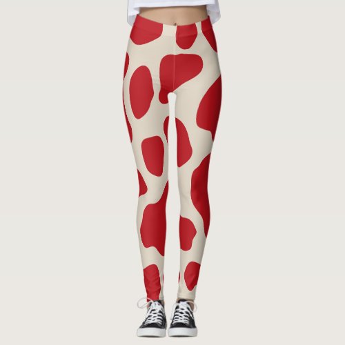 Red animal print Leggings